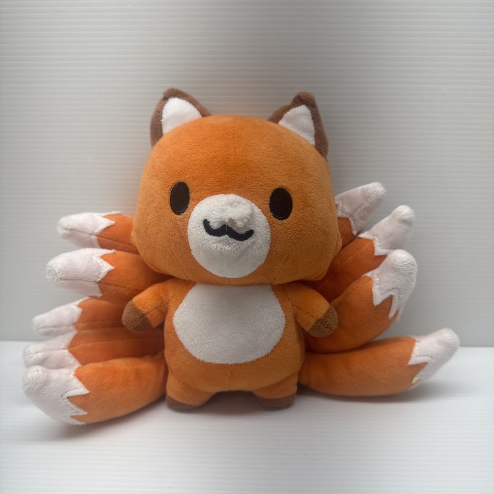 Kitsune Ninetales Fox Plush 7.5" Stuffed Animal 9 Tails (Read Description)
